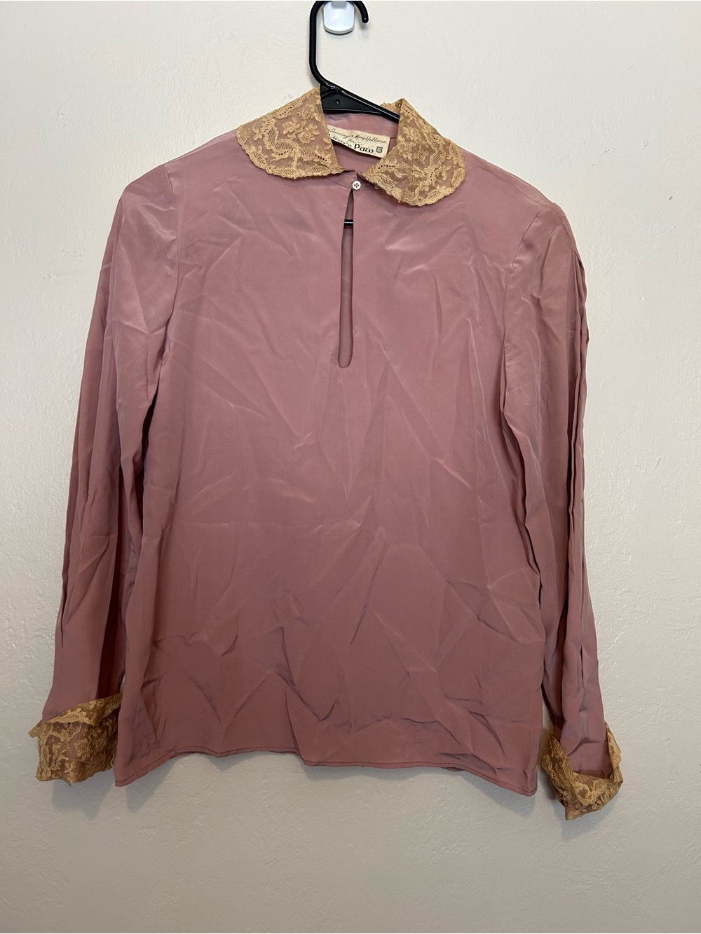 Vintage 70s Peggy Jennings Lion’s Paw Lace Blouse Size 4